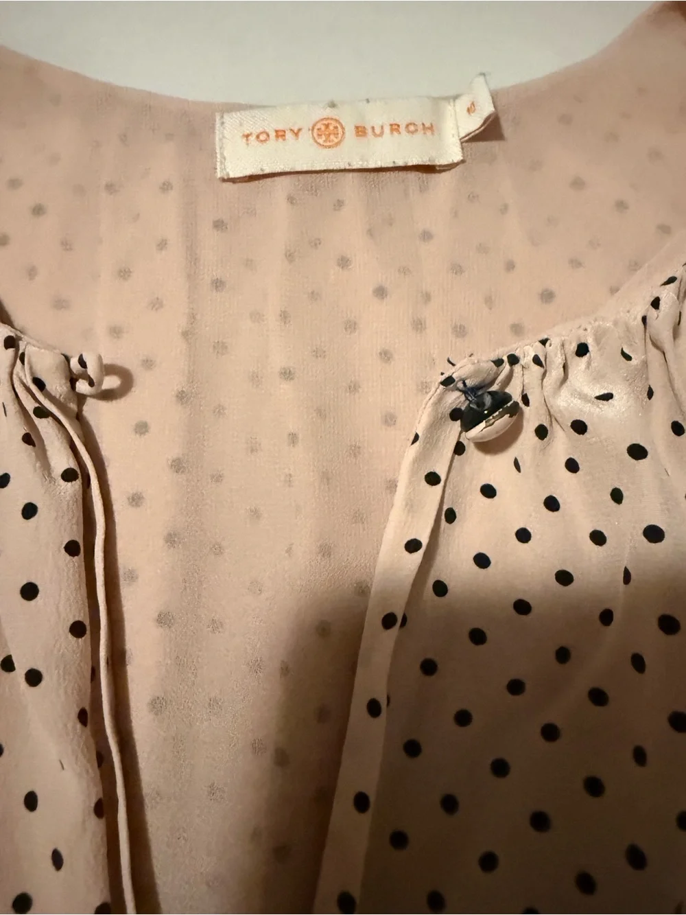 Tory Burch Blush Pink Polka Dot Sleeveless Camisole